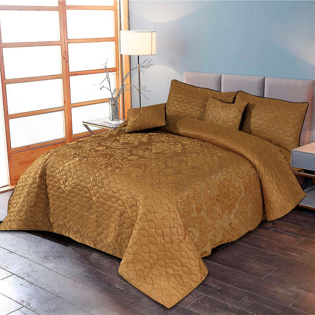 5pcs Fancy Quilted  Bed Sheets Set 440