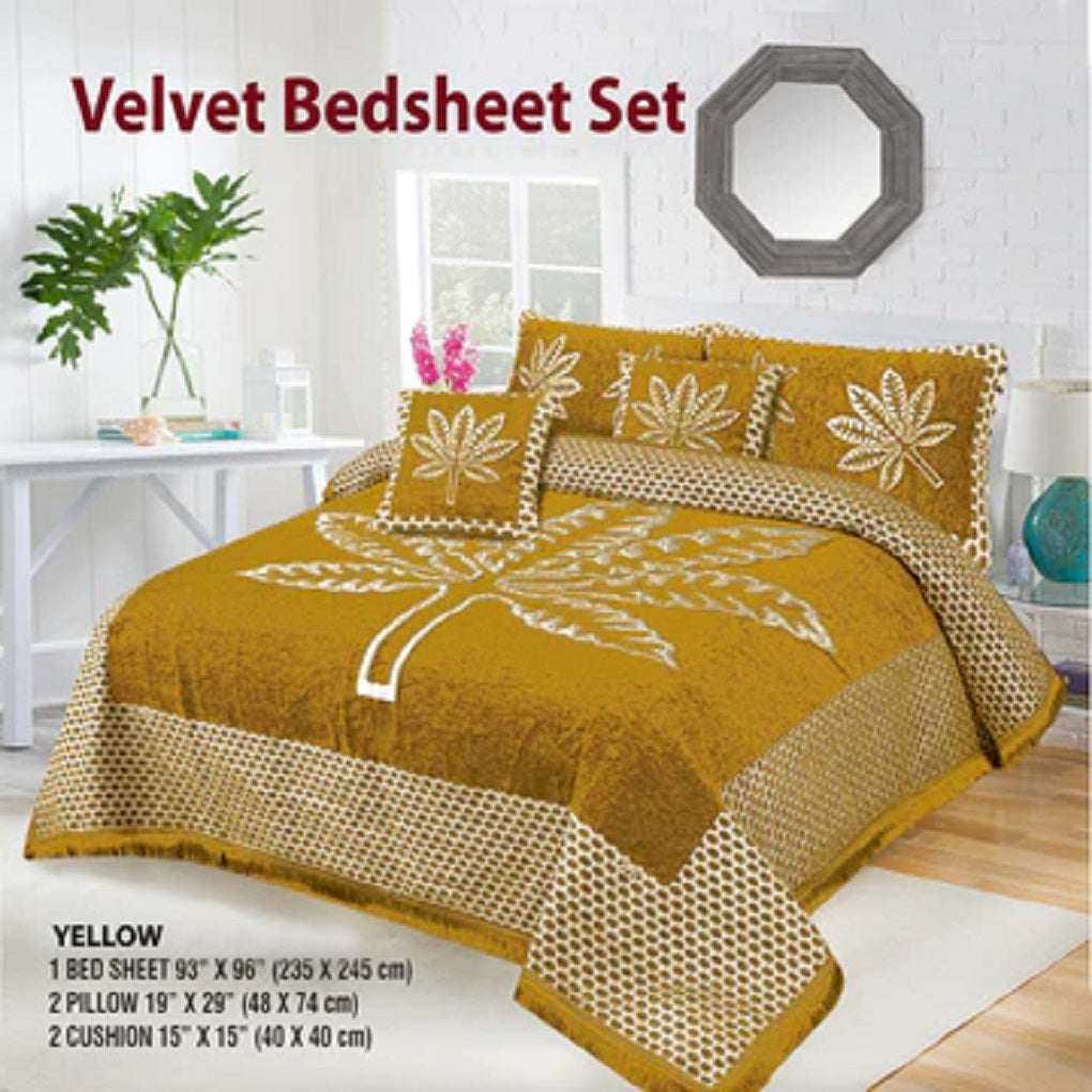 TuRKISH  Style Velvet Jacaurd BedSheet 448