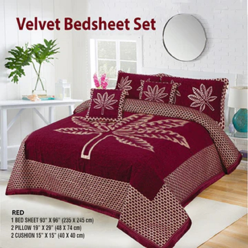 TuRKISH  Style Velvet Jacaurd BedSheet 449