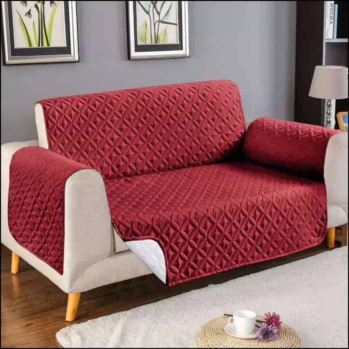 Ultrasonic Quilted Sofa Cover Design 124